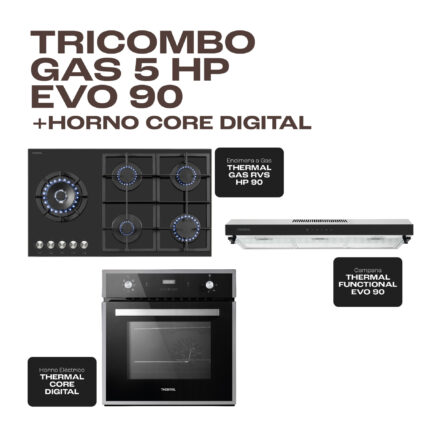 TRICOMBO GAS 5 HP EVO 90 + HORNO CORE DIGITAL