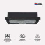 COMBO CAMPANA PULL OUT ZWART 60 HORNO MULTIFUNCION iOVEN SMART ZWART - Imagen 2