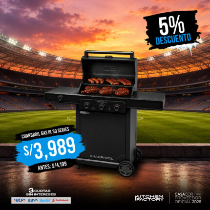 PARRILLA A GAS IR 3Q SERIE PRO NEGRA CHARBROIL
