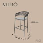 SET SILLAS DE BAR ALANA - Imagen 2