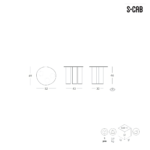 MESA HYPPO 50 ROSSO CARMINIO Design Meneghello Paolelli - Imagen 2