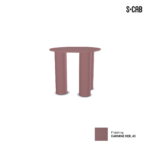 MESA HYPPO 50 ROSSO CARMINIO Design Meneghello Paolelli - Imagen 3