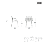 ARMCHAIR SI-SI BARCODE Terracota Design Meneghello Paolelli - Imagen 2