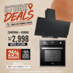 COMBO CAMPANA DECORATIVA DESIGNER CORE PLUS 90 HORNO CONVENCIONAL CORE DIGITAL