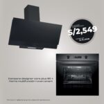 COMBO CAMPANA DECORATIVA DESIGNER CORE PLUS 90 HORNO MULTIFUNCION iOVEN SMART ZWART