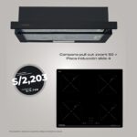 COMBO CAMPANA PULL OUT ZWART 60 PLACA INDUCCION SLIDE 4