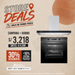 COMBO CAMPANA WALL GLASS 90 HORNO MULTIFUNCION iOVEN SMART ZWART