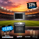 COMBO MICROONDAS AIRFRYER BIA RVS 34 HORNO A GAS CORE NW2
