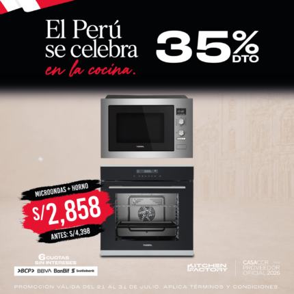 COMBO MICROONDAS AIRFRYER BIA RVS 34 HORNO ROSTIZADOR TECHNIK TOUCH