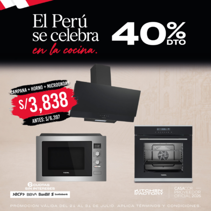 TRICOMBO CAMPANA DESIGNER CORE PLUS 90 MICROONDAS AIRFRYER BIA RVS 34 HORNO ROSTIZADOR TECHNIK TOUCH