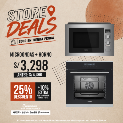 COMBO MICROONDAS AIRFRYER BIA RVS 34 HORNO ROSTIZADOR TECHNIK TOUCH