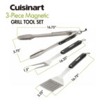 SET DE UTENSILIOS DE PARRILLA MAGNÉTICOS – TRES PIEZAS CUISINART - Imagen 2