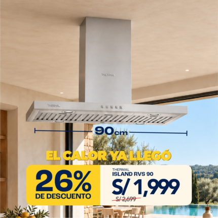 CAMPANA DECORATIVA ISLA THERMAL ISLAND RVS 90
